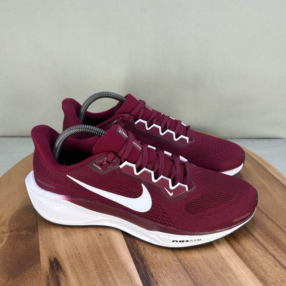 Nike Air Zoom Pegasus 41 Team Maroon White Running Shoes HF1538-600 Mens Size 10